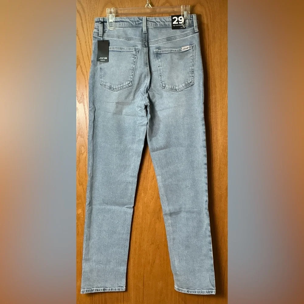 Joe's Jeans High Rise Faded Wash Straight Leg Sandblasted Contrasted Sz 29 New - Picture 9 of 16